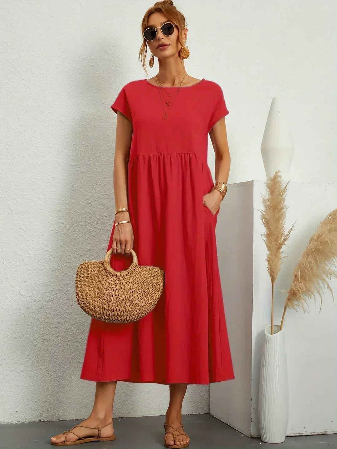 Gabrielle™ — Elegant Timeless Flowing Midi Dress