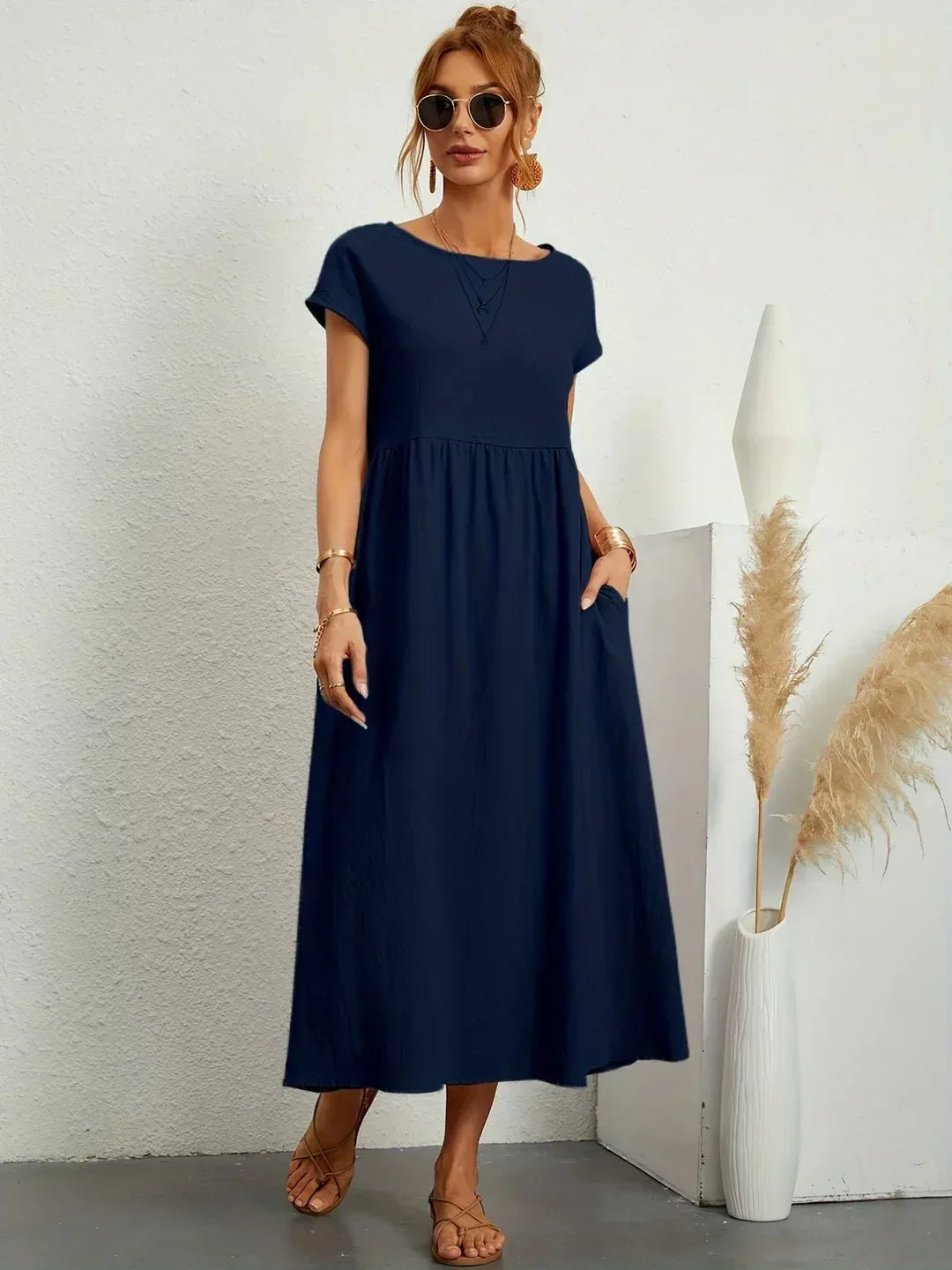 Gabrielle™ — Elegant Timeless Flowing Midi Dress