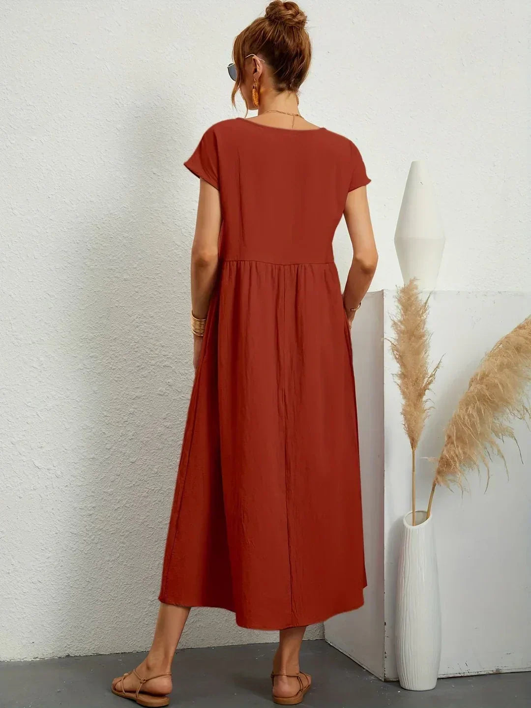 Gabrielle™ — Elegant Timeless Flowing Midi Dress