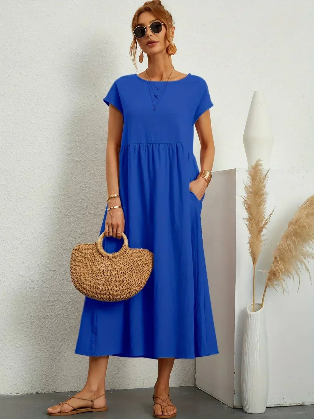 Gabrielle™ — Elegant Timeless Flowing Midi Dress