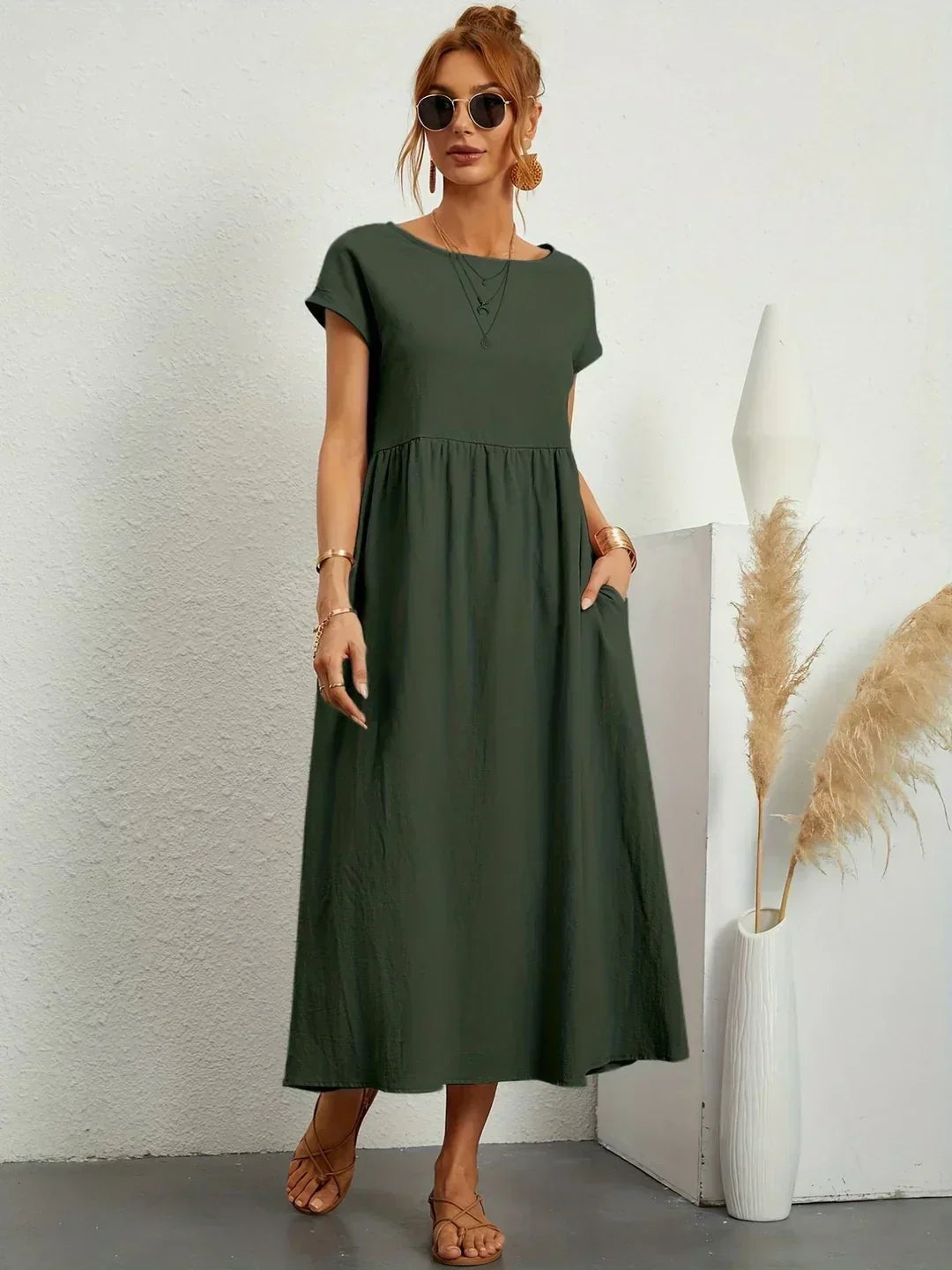 Gabrielle™ — Elegant Timeless Flowing Midi Dress