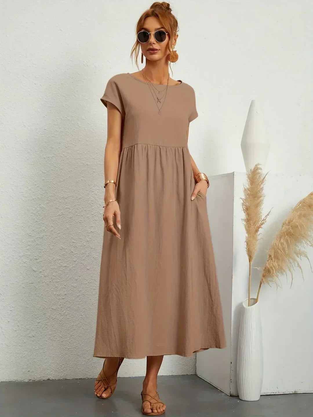 Gabrielle™ — Elegant Timeless Flowing Midi Dress