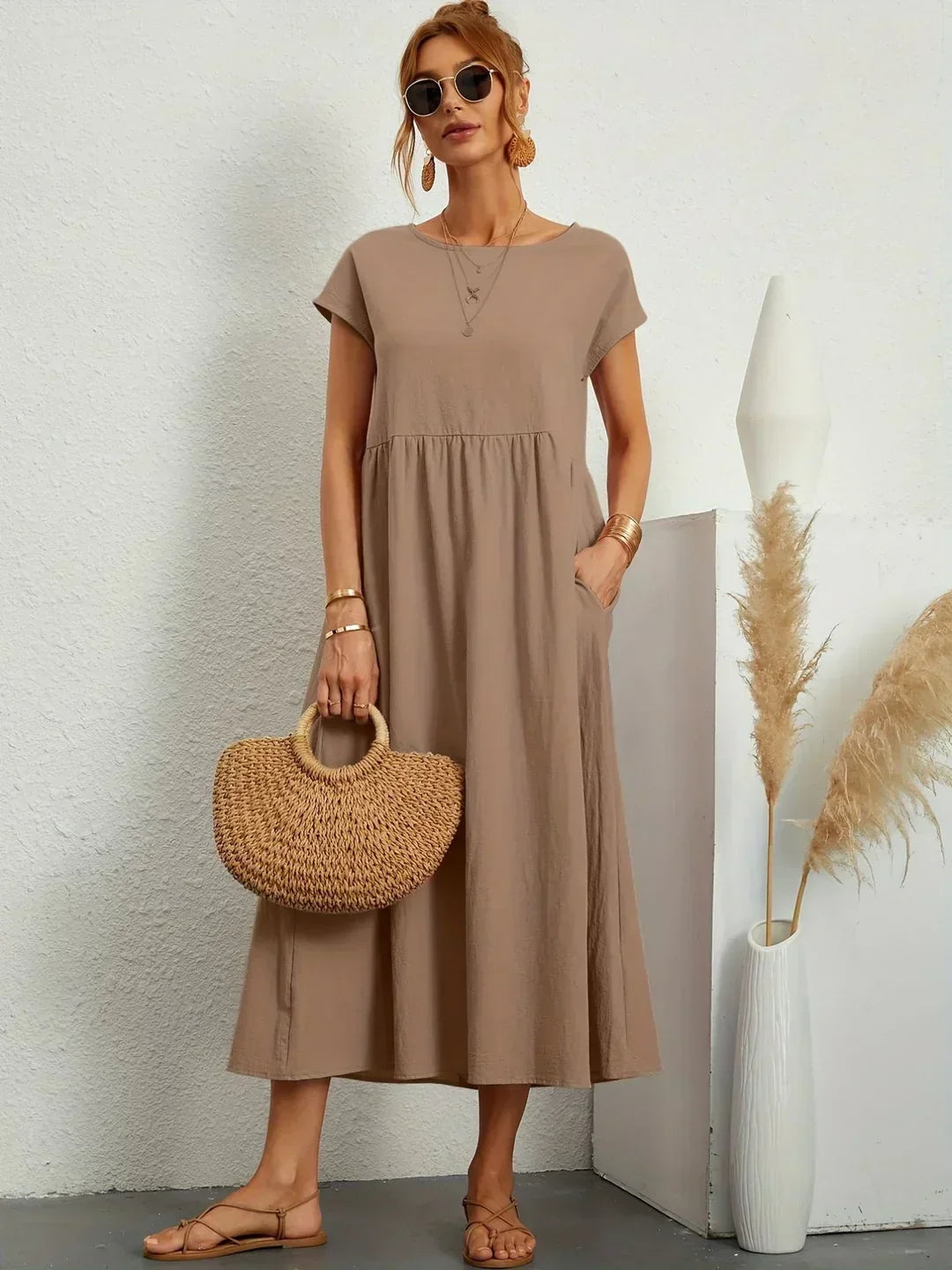 Gabrielle™ — Elegant Timeless Flowing Midi Dress