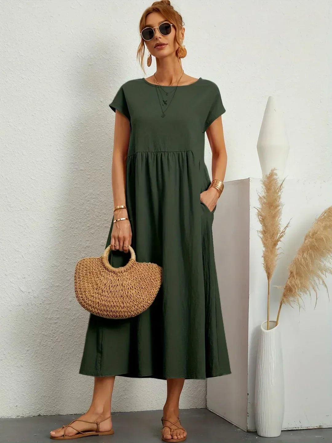 Gabrielle™ — Elegant Timeless Flowing Midi Dress