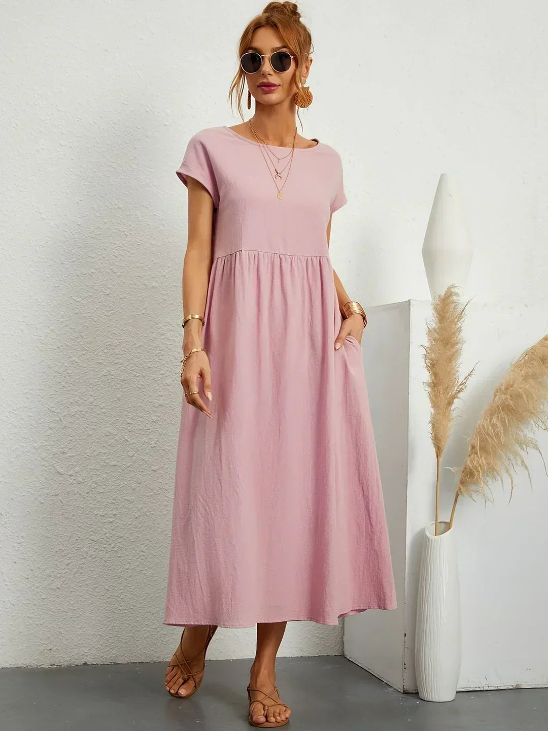 Gabrielle™ — Elegant Timeless Flowing Midi Dress