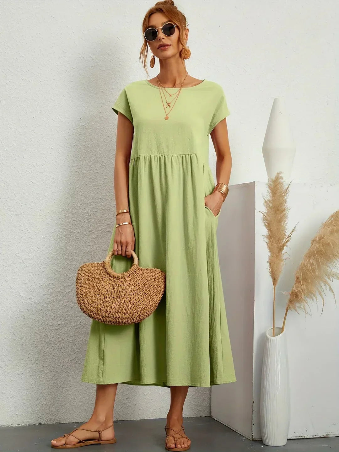 Gabrielle™ — Elegant Timeless Flowing Midi Dress