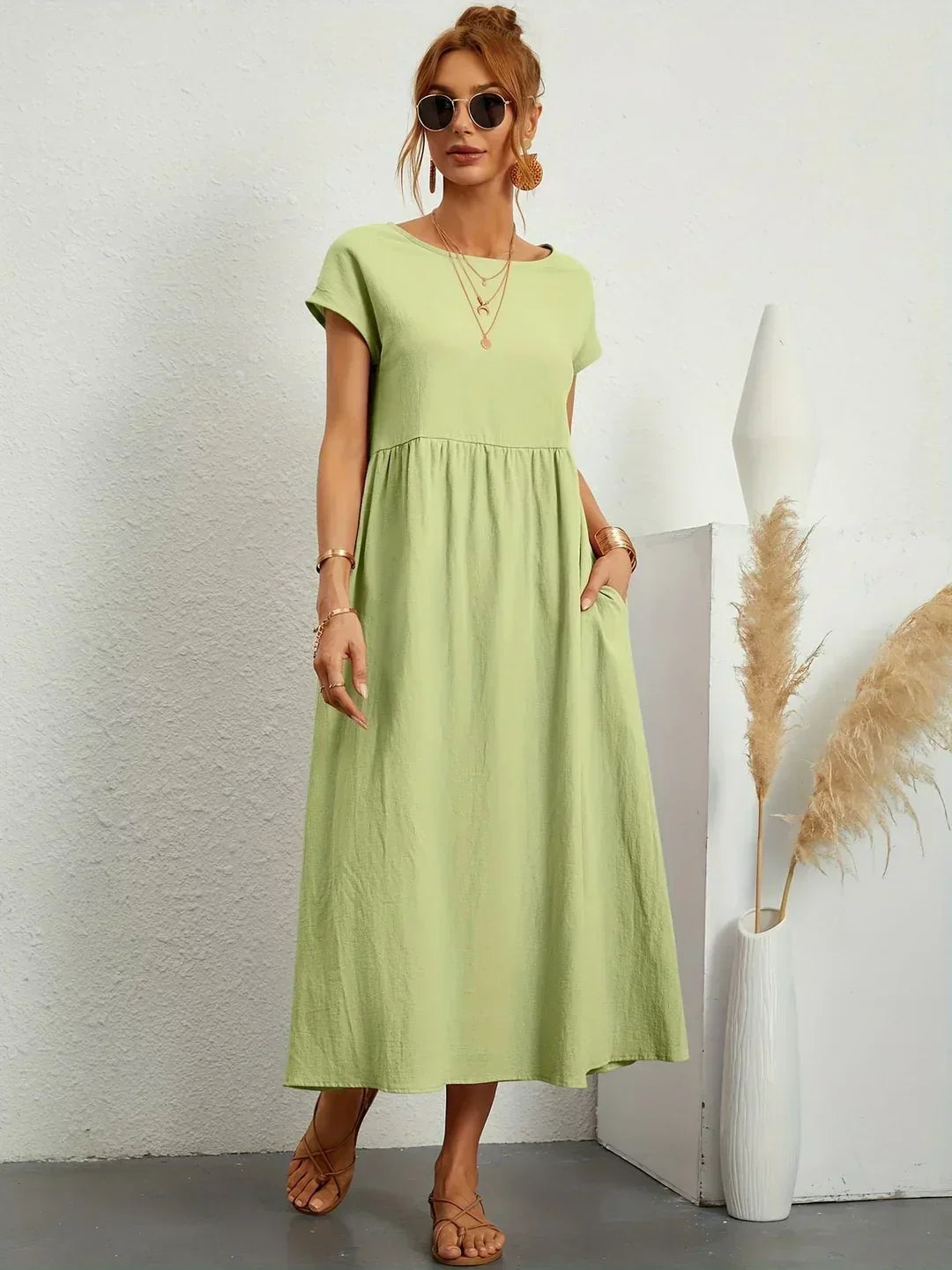 Gabrielle™ — Elegant Timeless Flowing Midi Dress