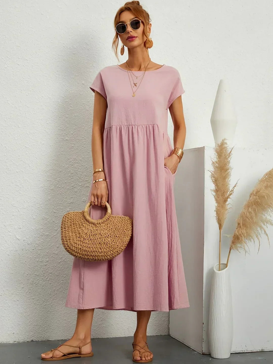 Gabrielle™ — Elegant Timeless Flowing Midi Dress