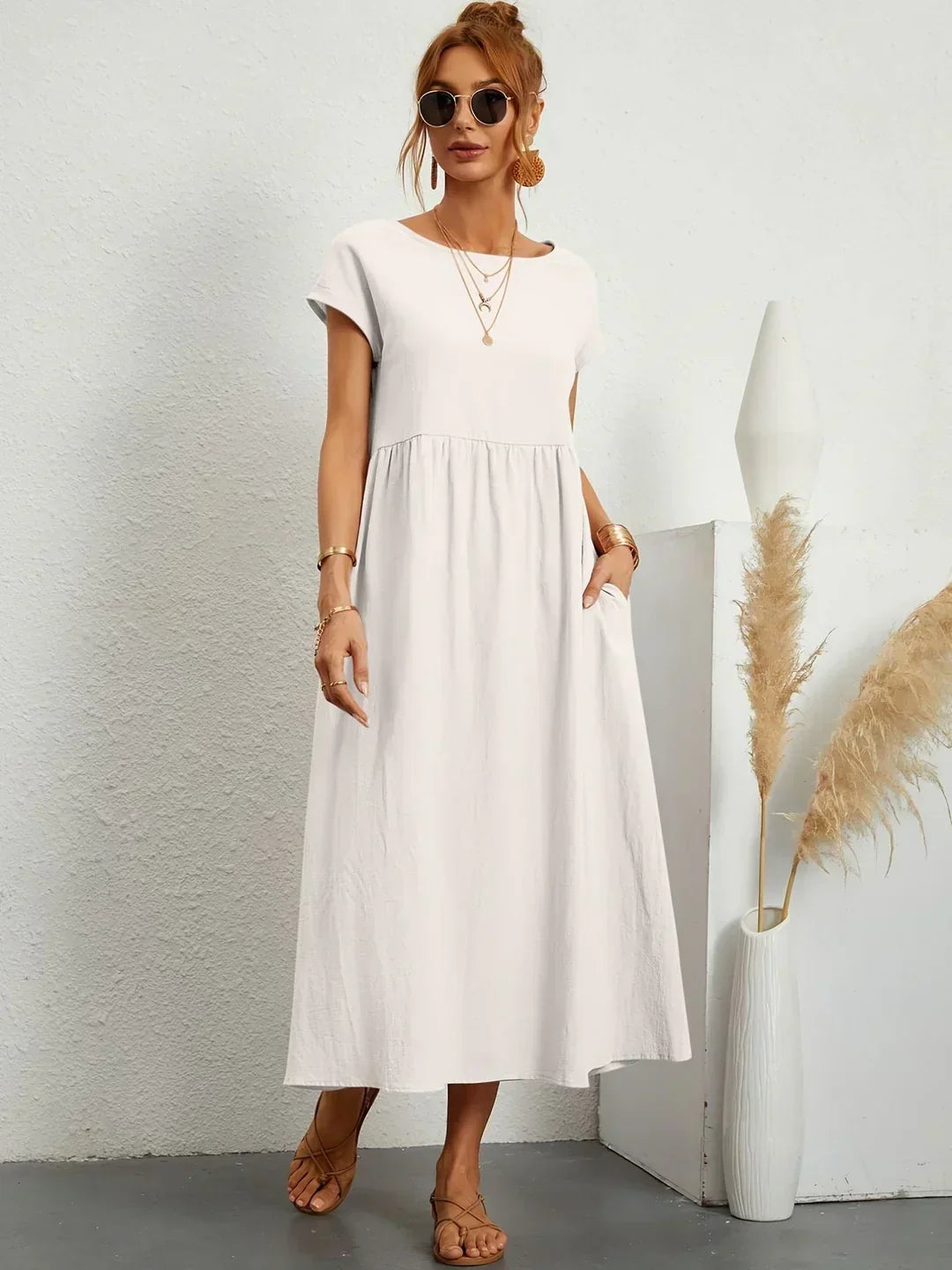 Gabrielle™ — Elegant Timeless Flowing Midi Dress