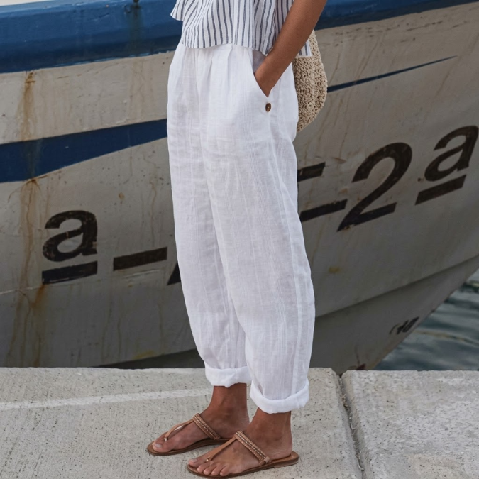 Isabel | Elegant Vintage Floral Print Pants
