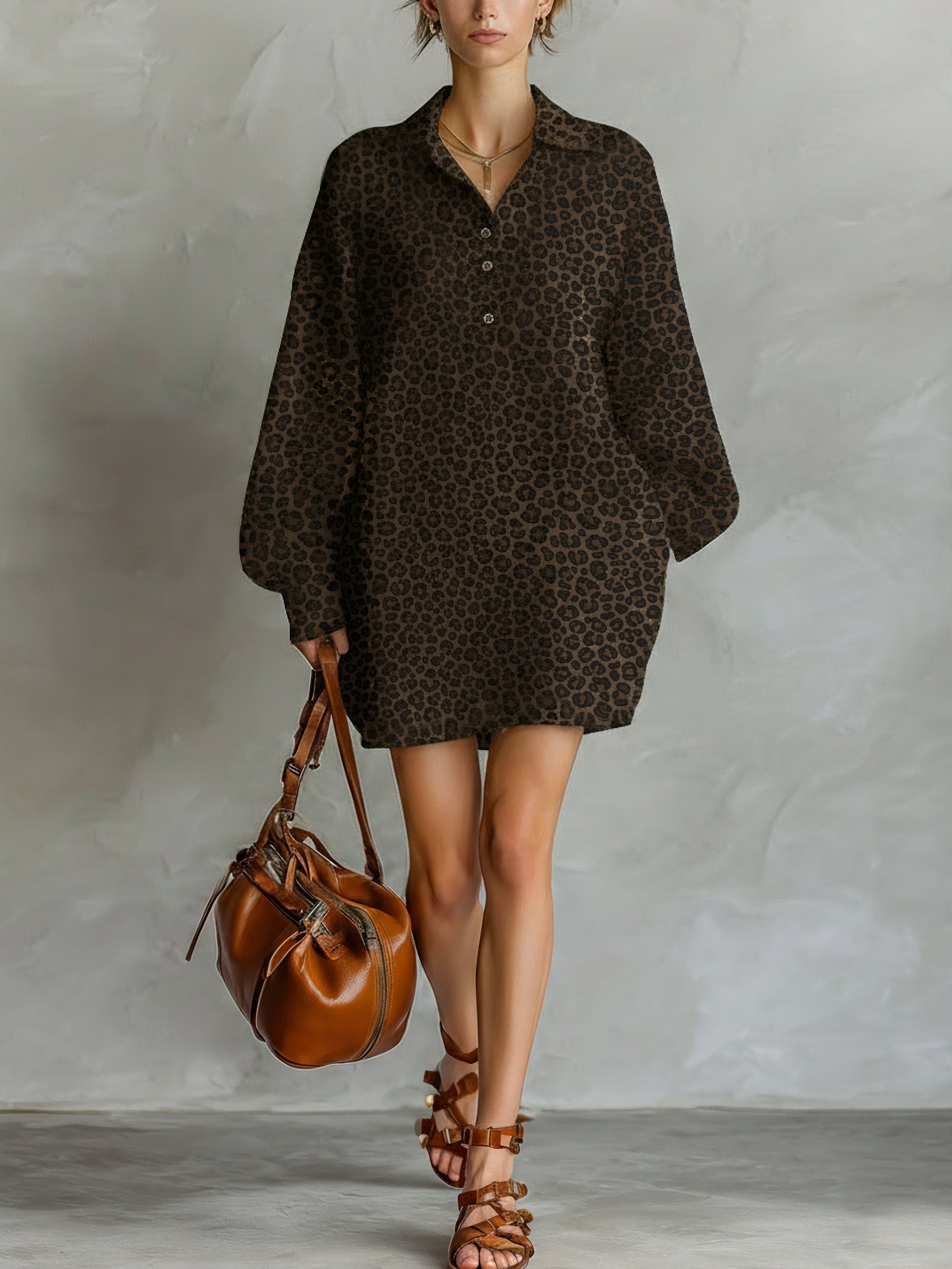 Lottie | Fashionable Brown Leopard Print