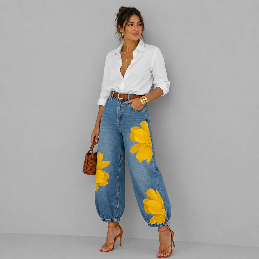 Chesca | Floral Denim Jeans