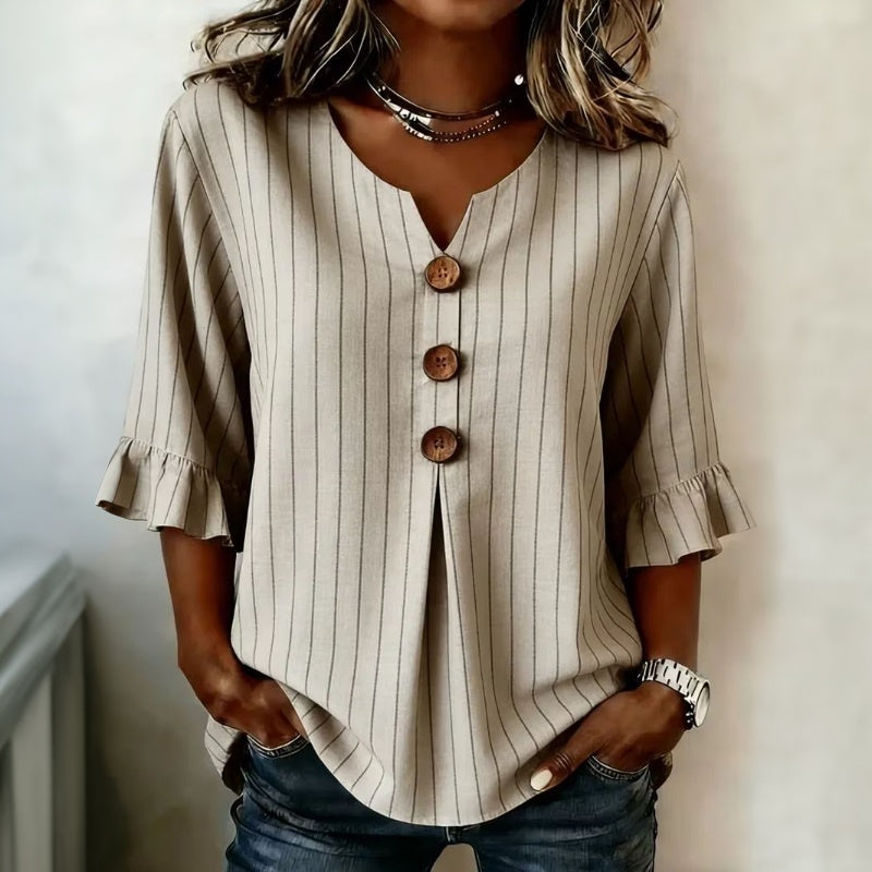 Isabella | Vintage Striped Blouse