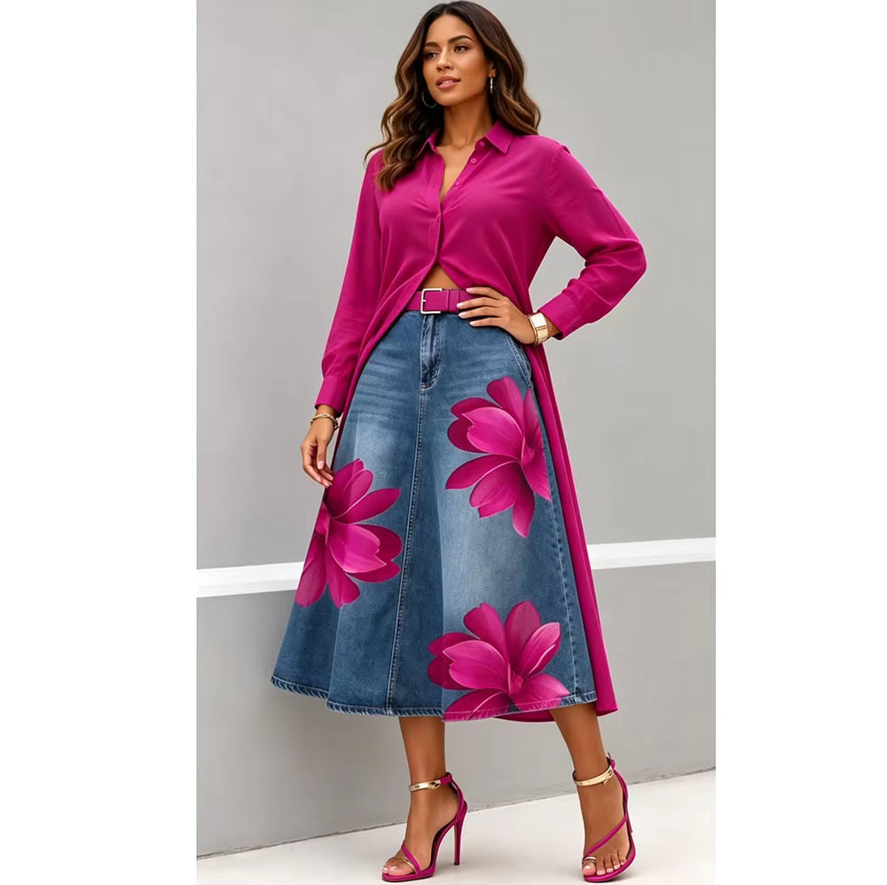 Valentina | High Waist Vintage Pocket Skirt