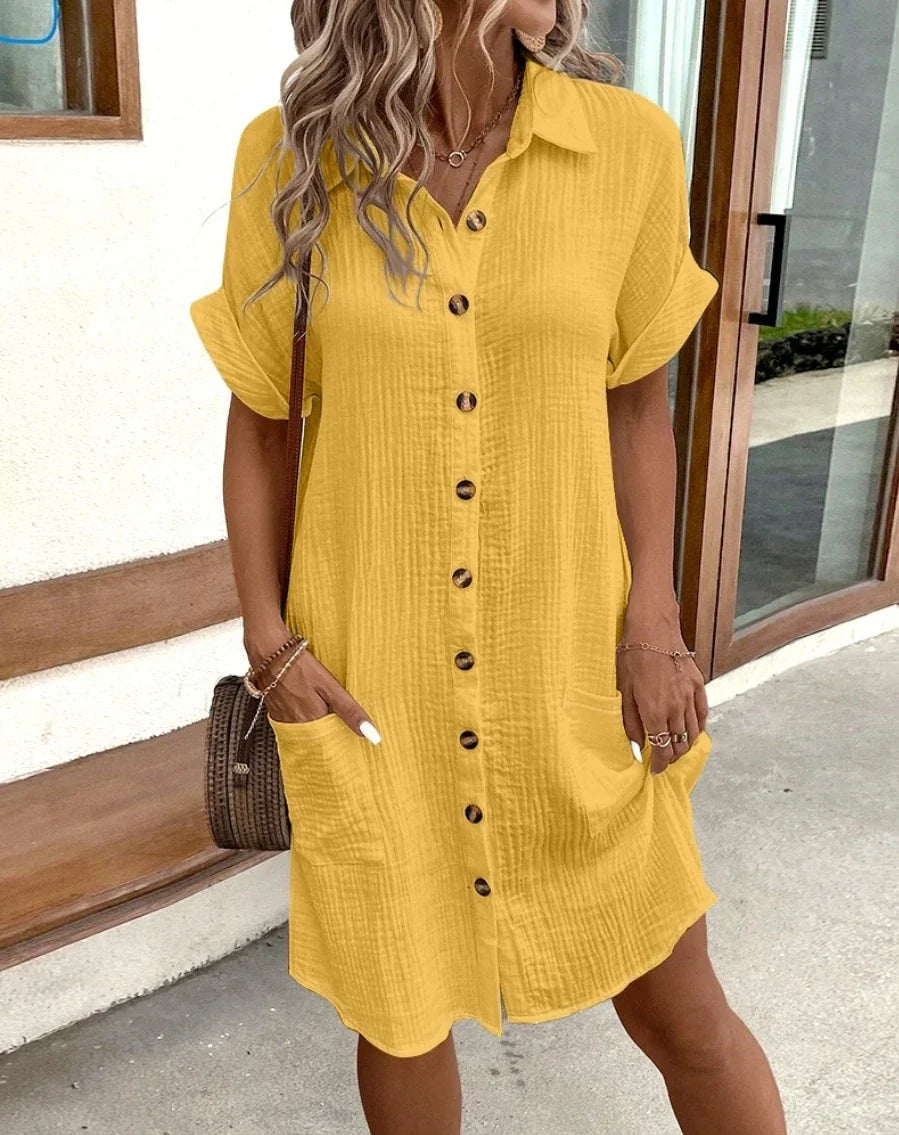 Lucy | Relaxed V-Neck Mini Dress