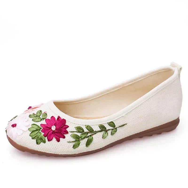 Lavinia | Flower Floral Slip-On Flats