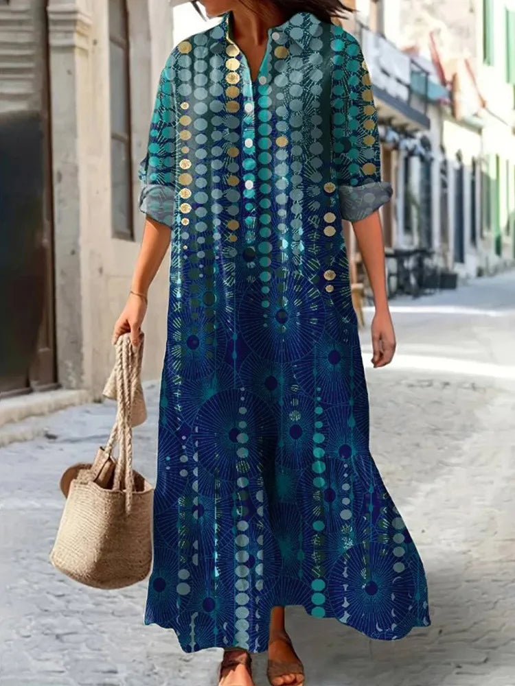 Aurora | Celestial Flow Maxi Dress