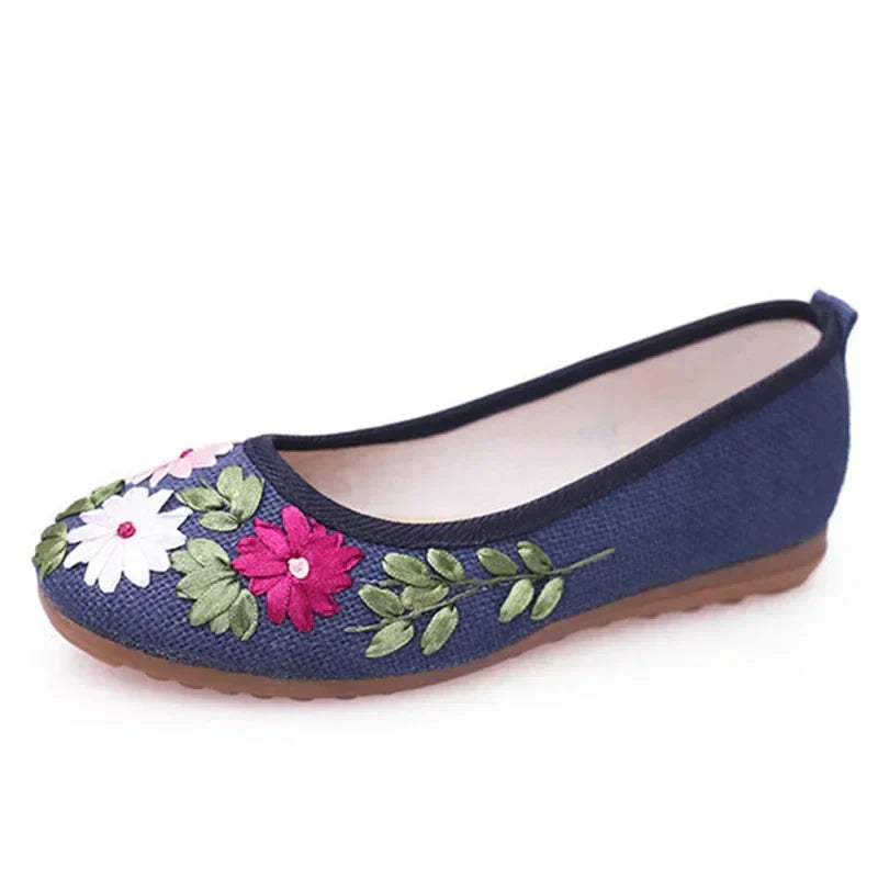 Lavinia | Flower Floral Slip-On Flats