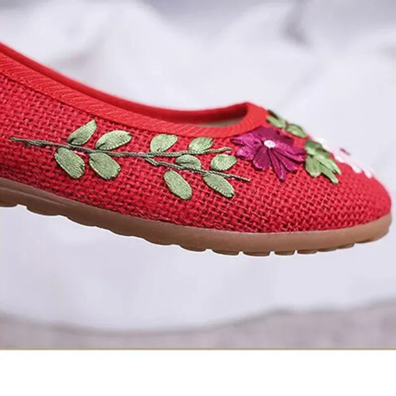 Lavinia | Flower Floral Slip-On Flats