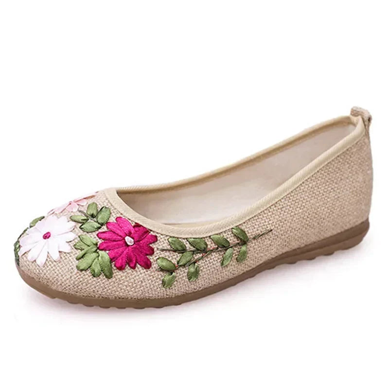 Lavinia | Flower Floral Slip-On Flats