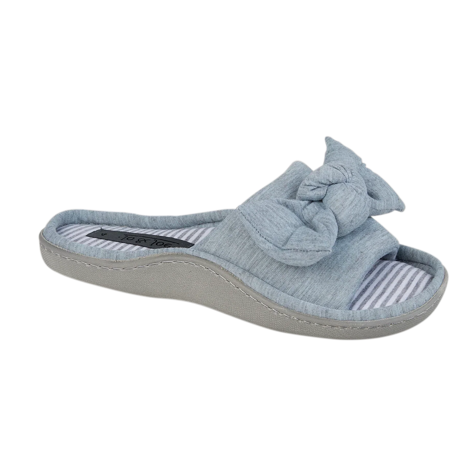 Georgia | Grey Open Toe Mule Sliders