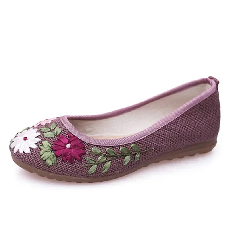 Lavinia | Flower Floral Slip-On Flats