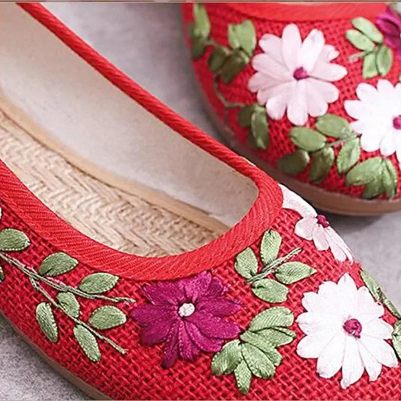 Lavinia | Flower Floral Slip-On Flats