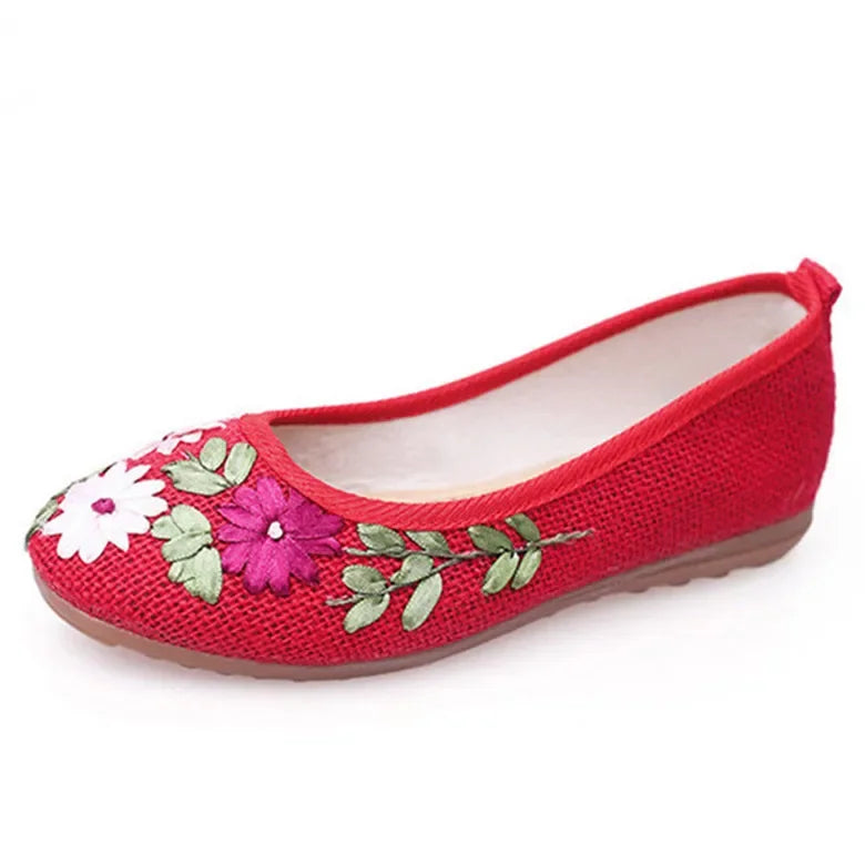 Lavinia | Flower Floral Slip-On Flats