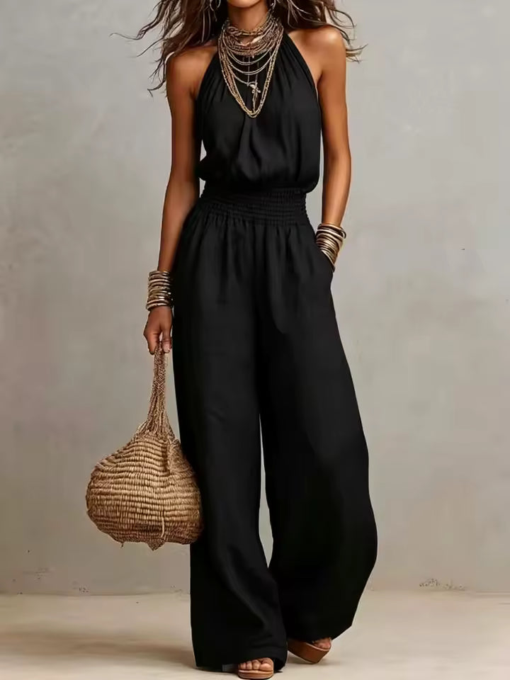 Valeria™ - Elegant Halter Neck Jumpsuit