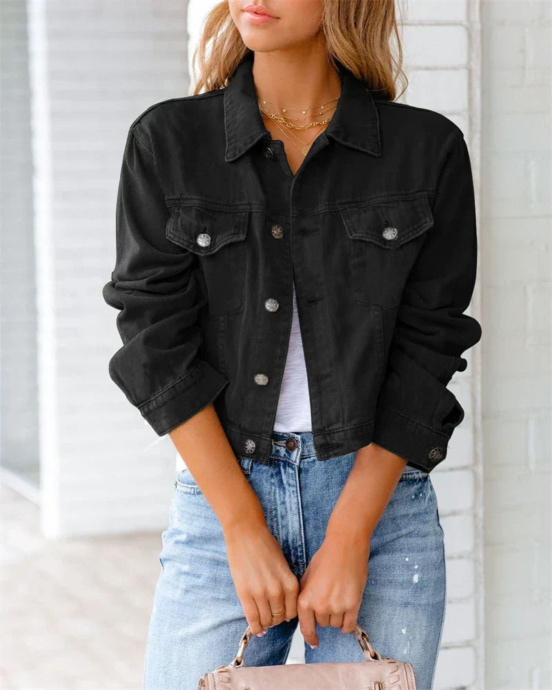Harriet | Classic Black Denim Jacket