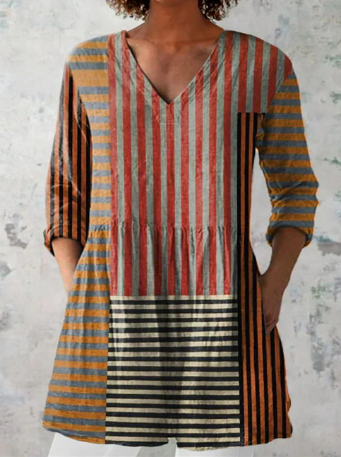 Cordelia™ | Long Blouse with V-Neck