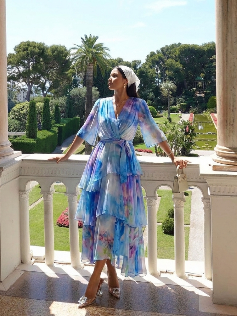 Calista | Sheer Layered Maxi Dress
