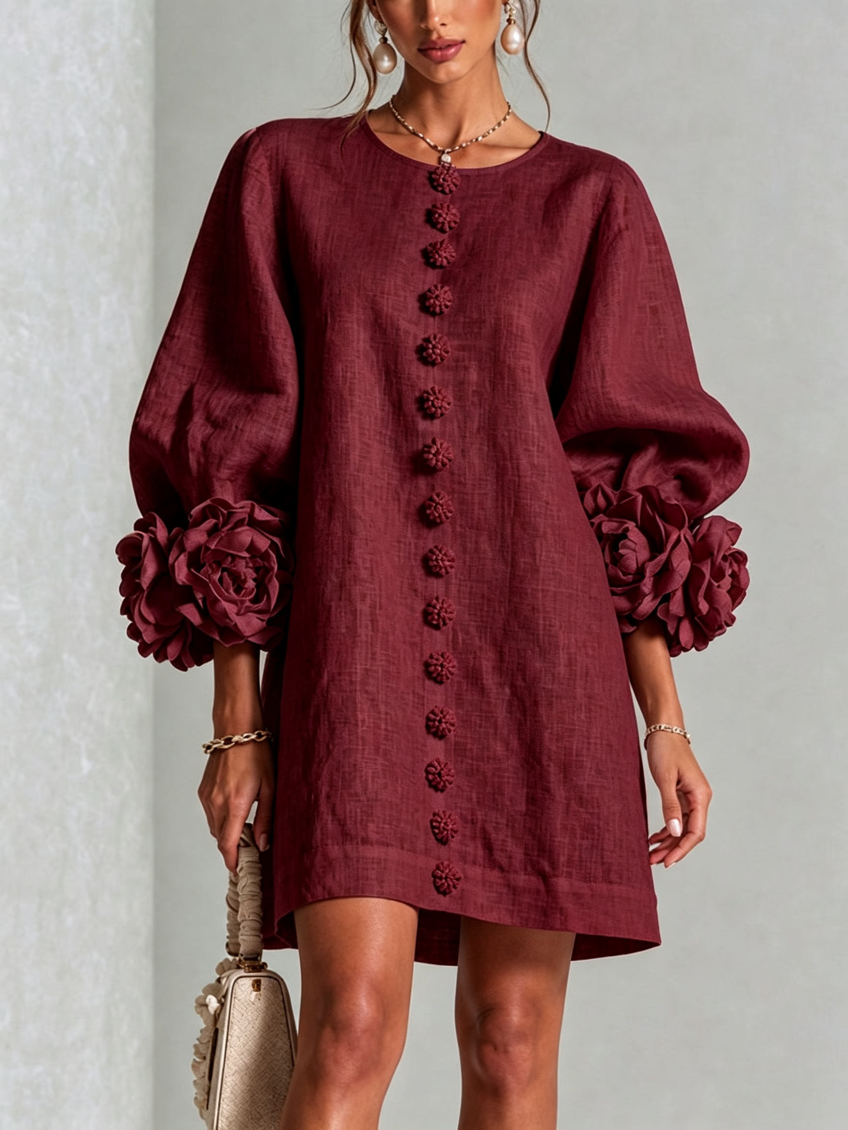 Camilla™ | Floral Button-Down Mini Dress