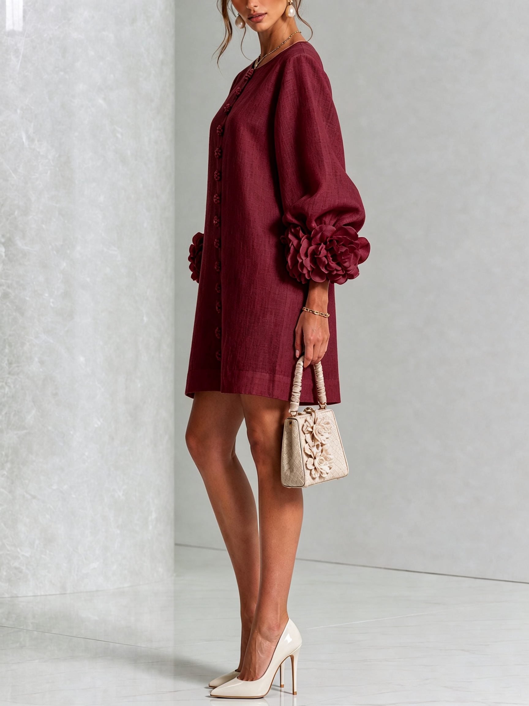 Camilla™ | Floral Button-Down Mini Dress