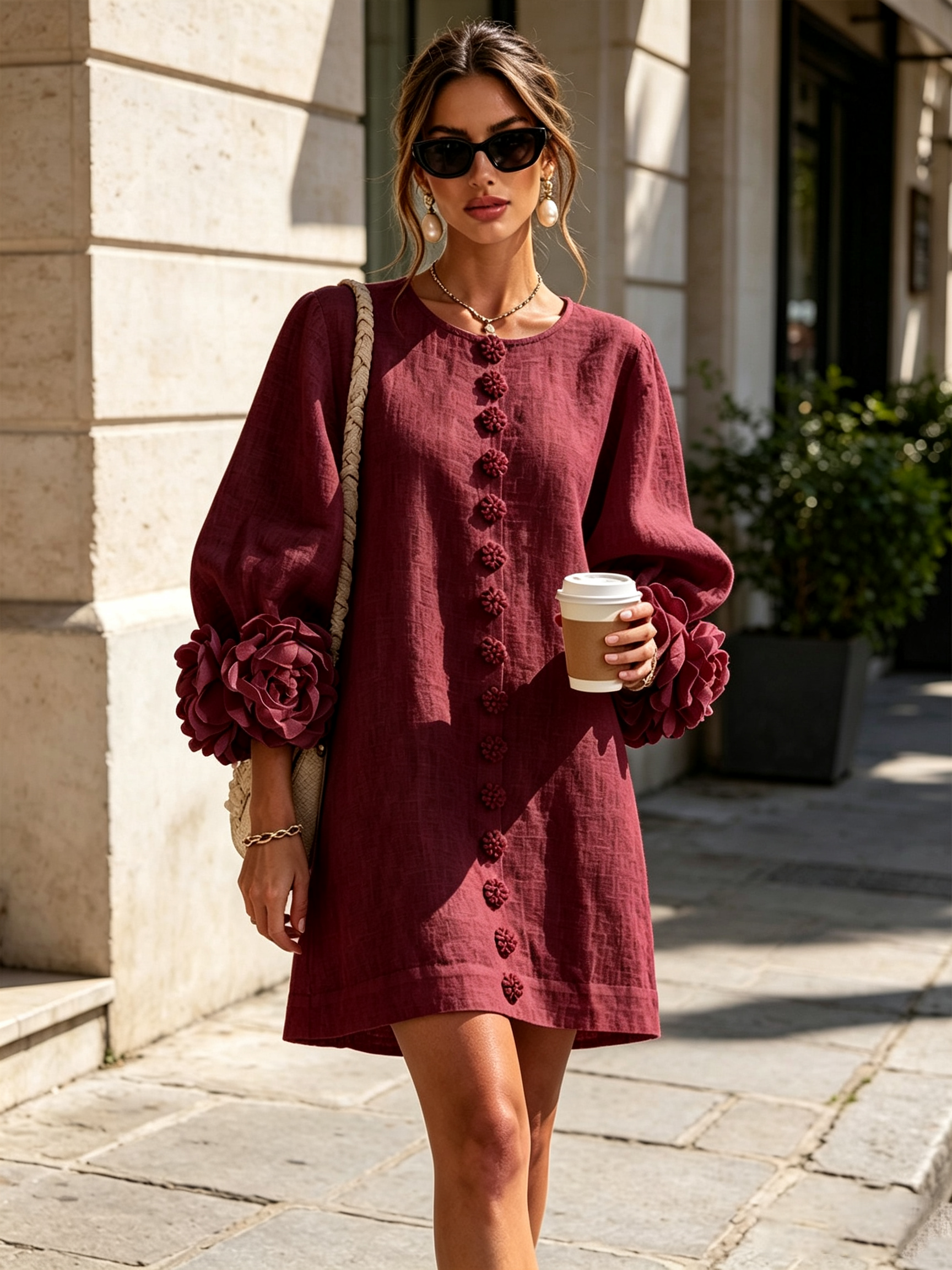 Camilla™ | Floral Button-Down Mini Dress