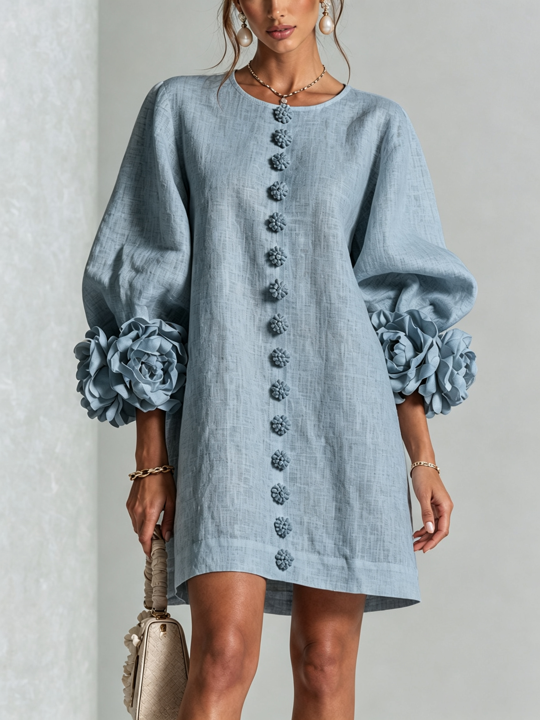 Camilla™ | Floral Button-Down Mini Dress