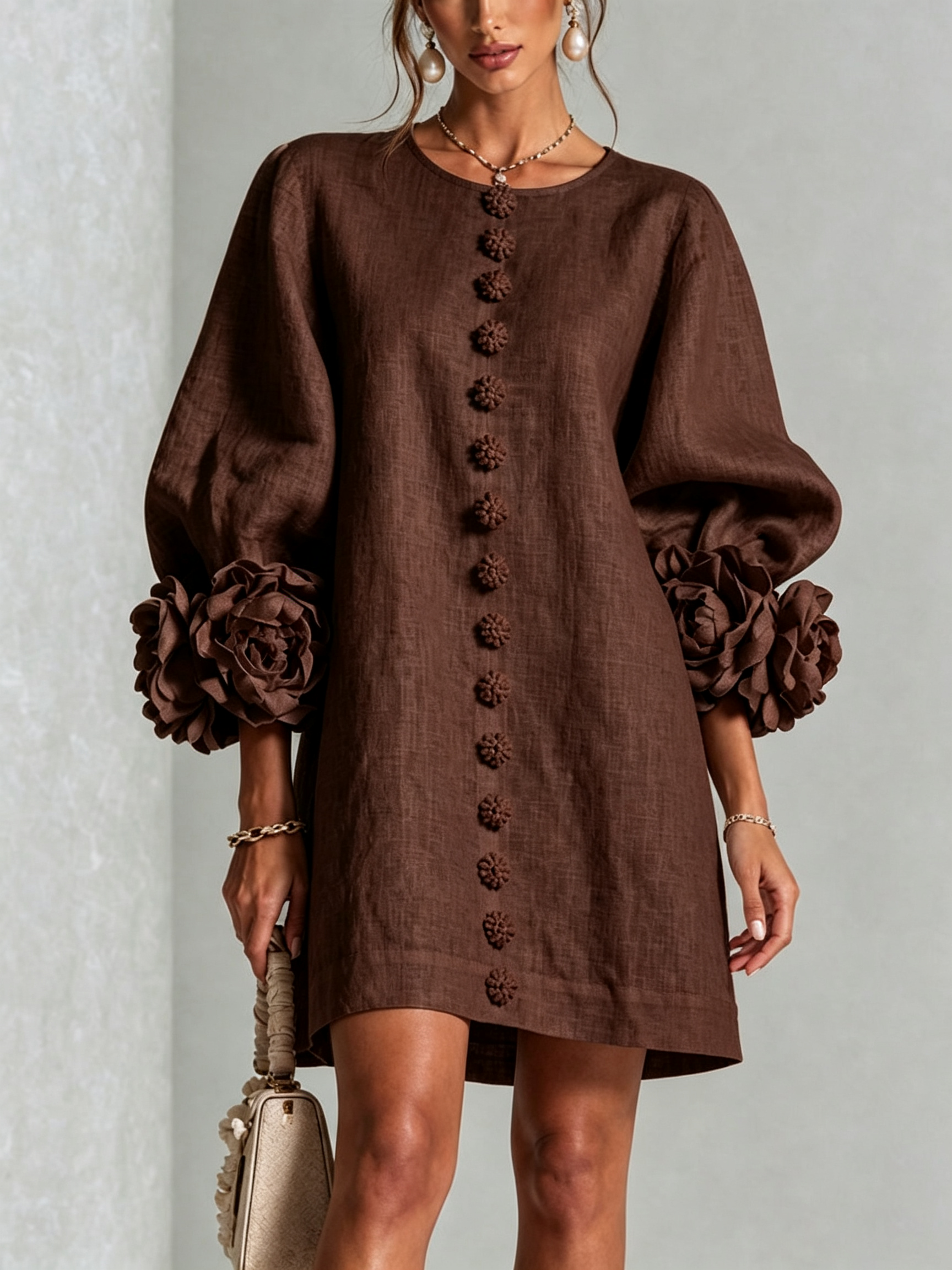 Camilla™ | Floral Button-Down Mini Dress