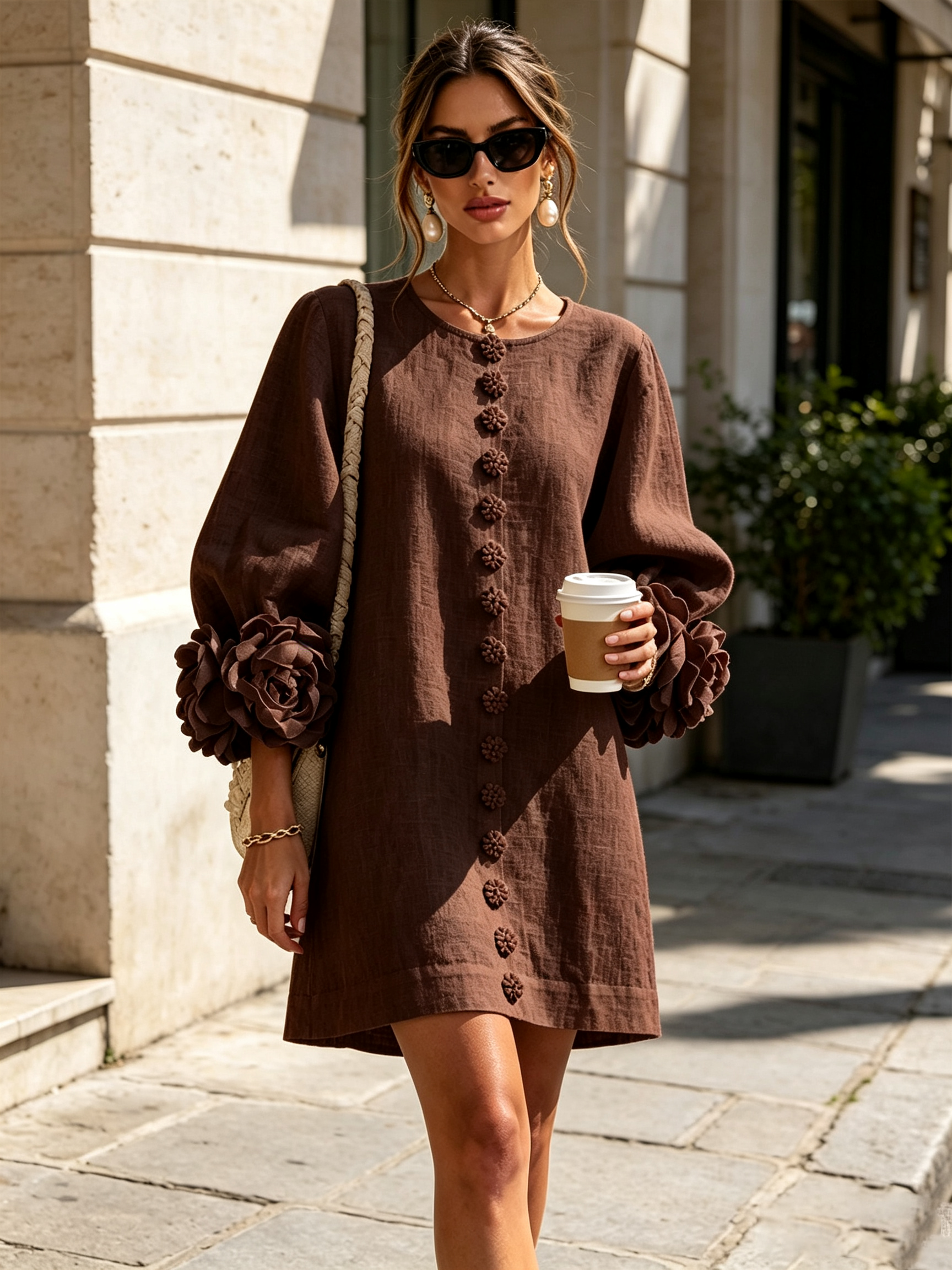 Camilla™ | Floral Button-Down Mini Dress