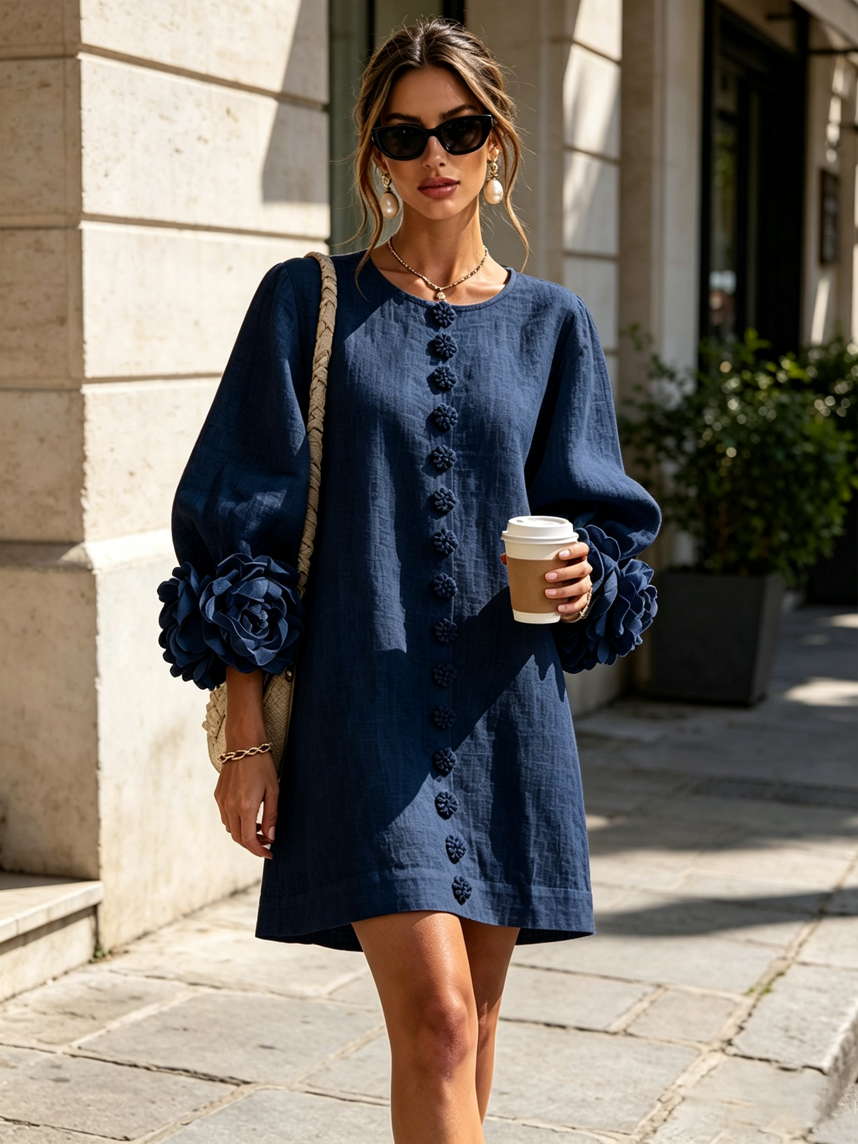 Camilla™ | Floral Button-Down Mini Dress