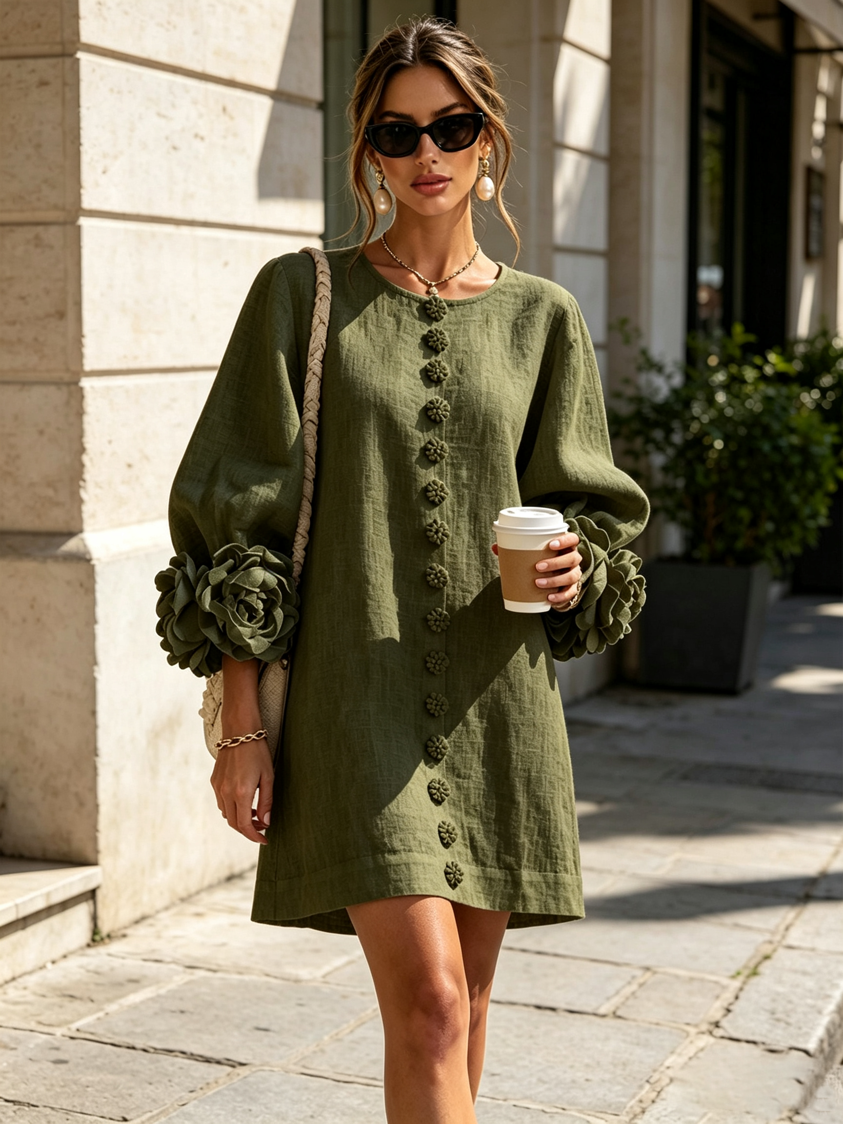 Camilla™ | Floral Button-Down Mini Dress