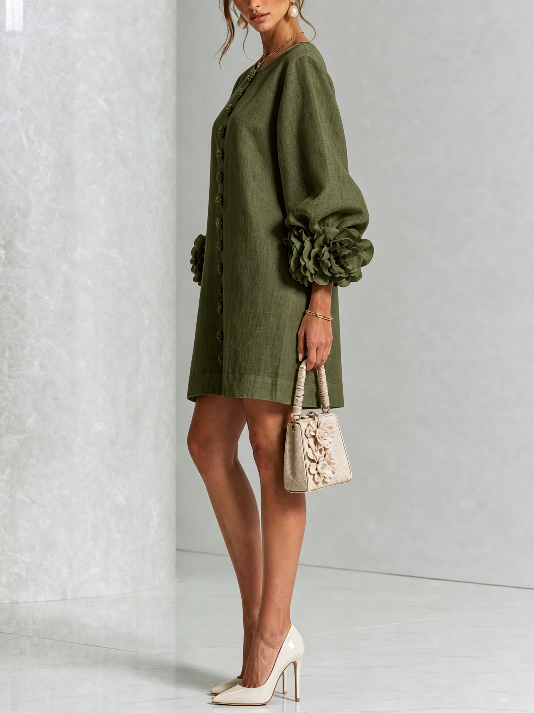 Camilla™ | Floral Button-Down Mini Dress