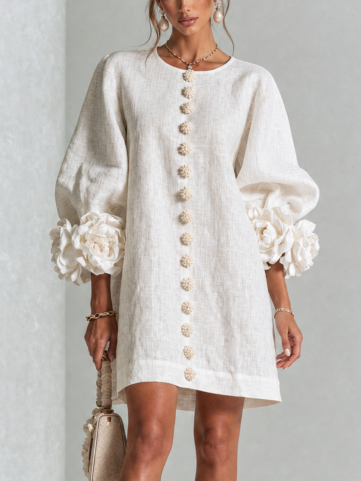 Camilla™ | Floral Button-Down Mini Dress