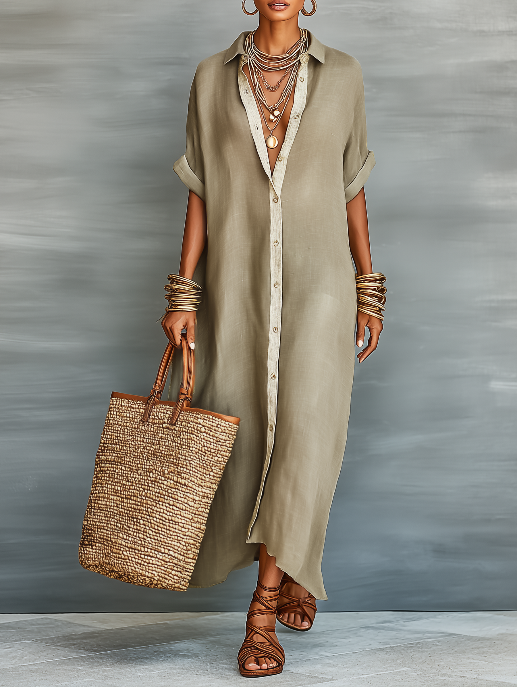 Aileen | Linen Blend Short-sleeved Shirt