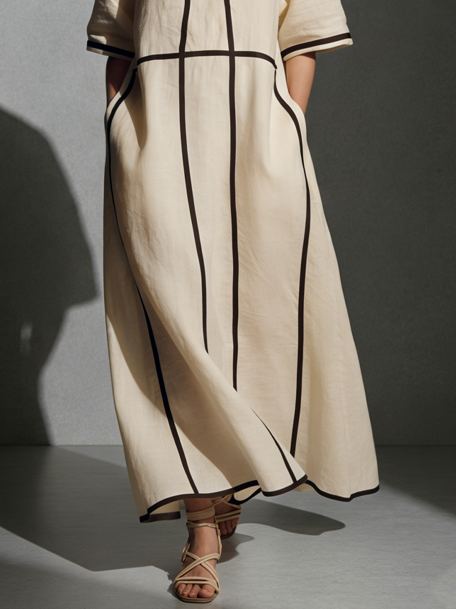 Linda | Modern Linen Blend Beige
