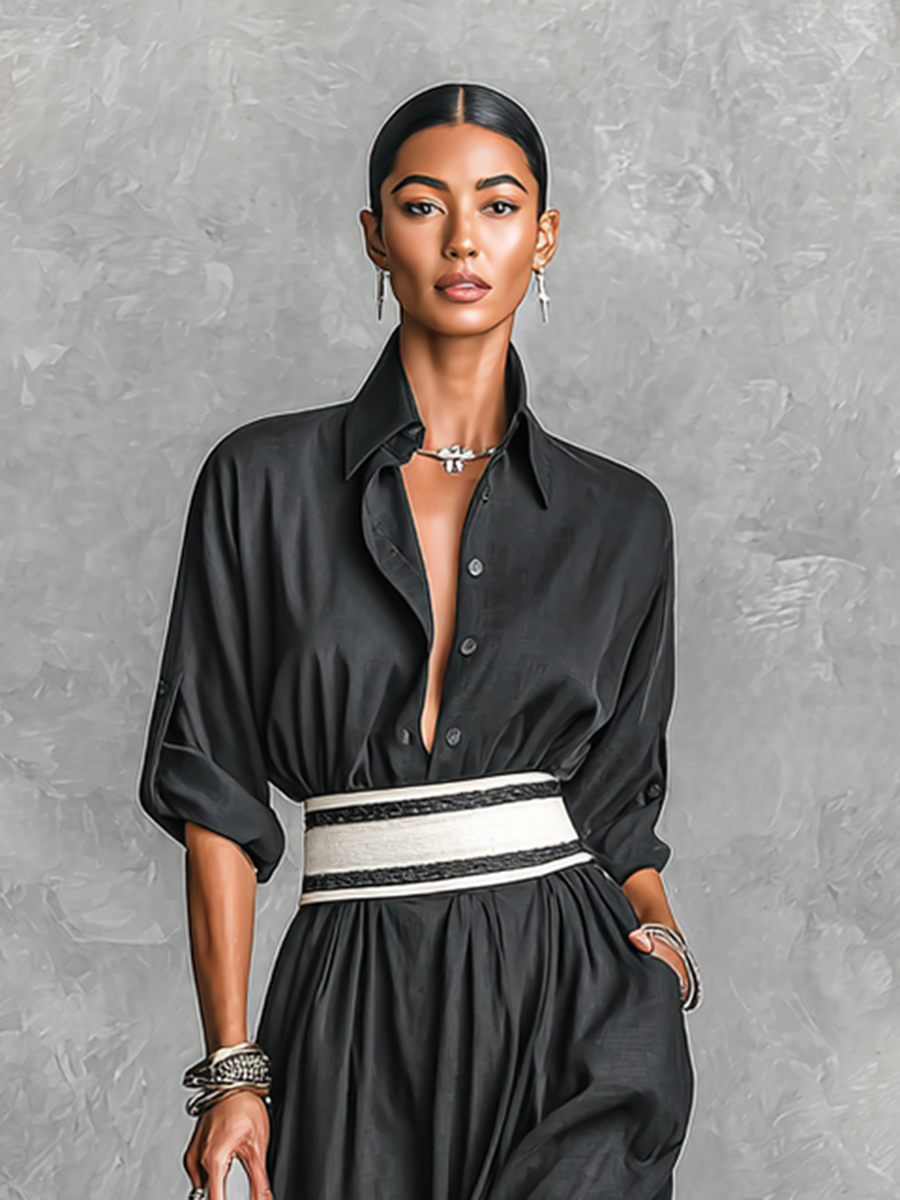 Tara | Imitation Cupro Fabric Lapel