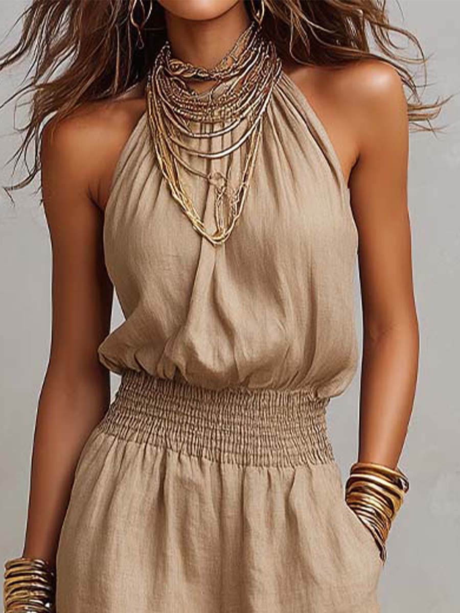 Valeria™ - Elegant Halter Neck Jumpsuit