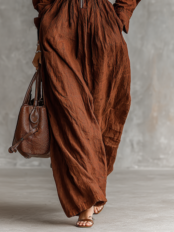 Adele | Cotton Linen Zipper Lapel