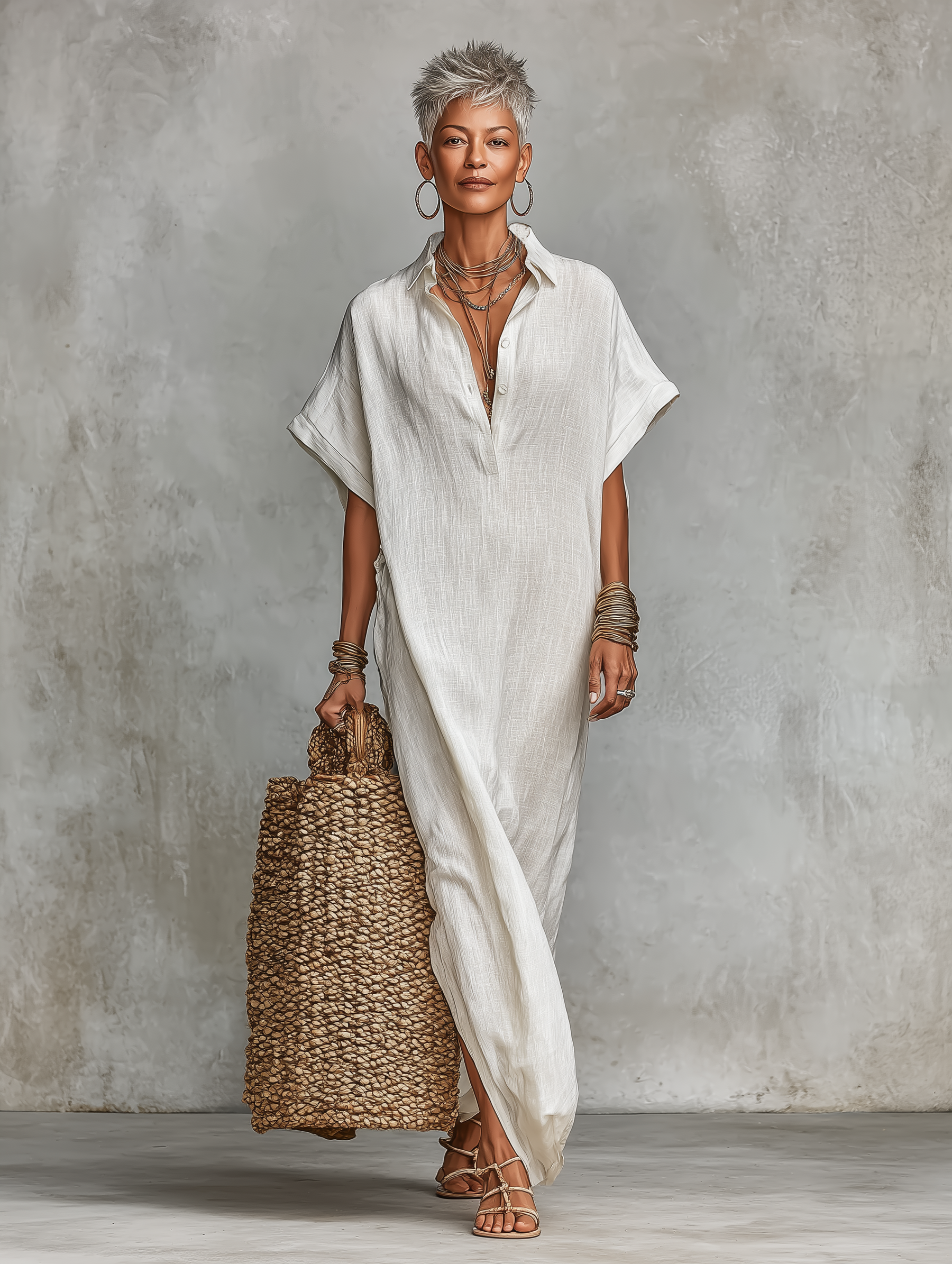 Freya | Loose-fitting Shirt Maxi Dress