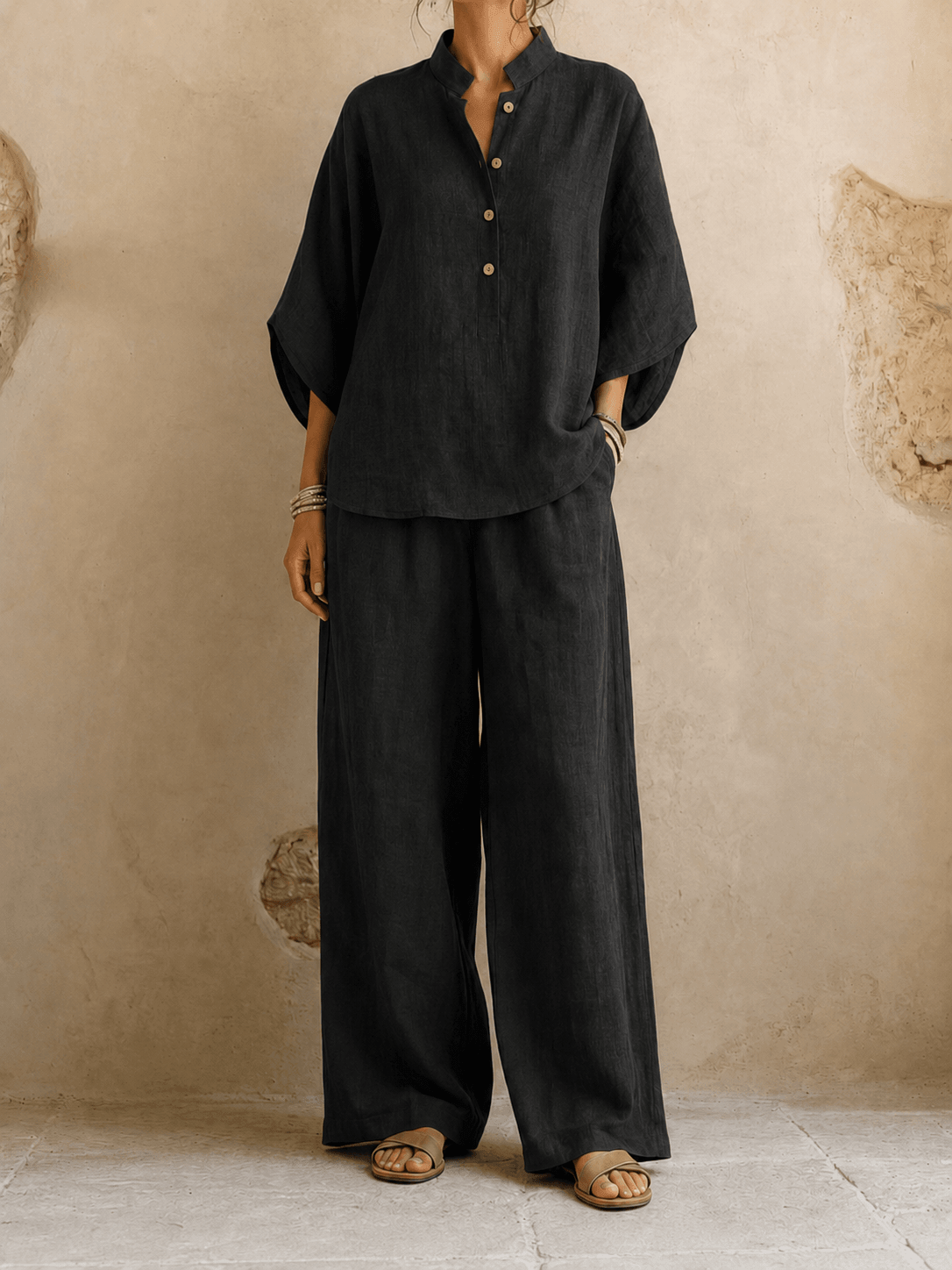 Maribel™ | Batwing Sleeves and Wide-Leg Pants