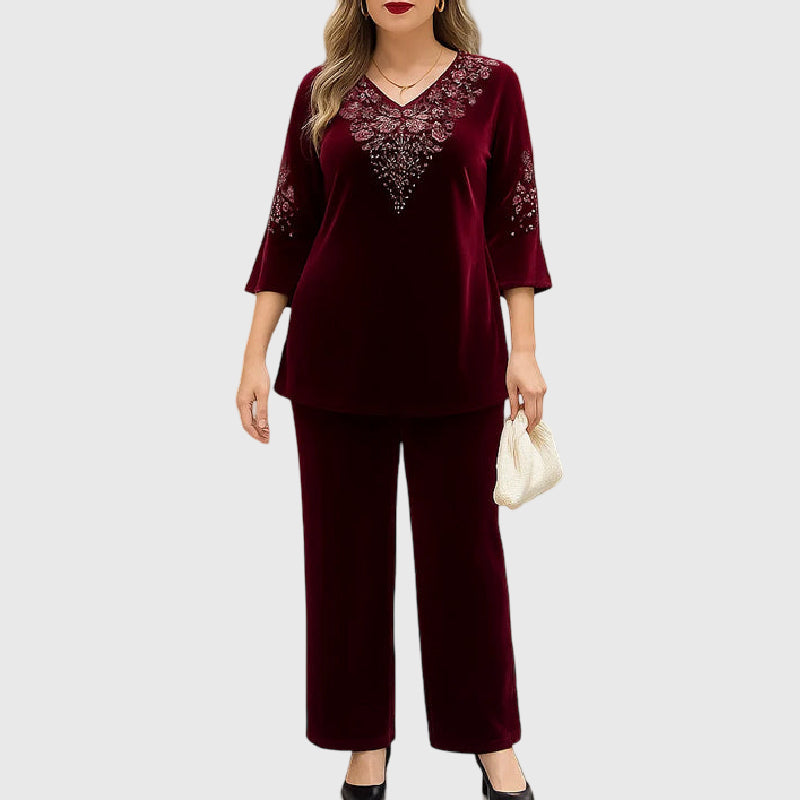 Elvire | Elegant two-piece velvet set